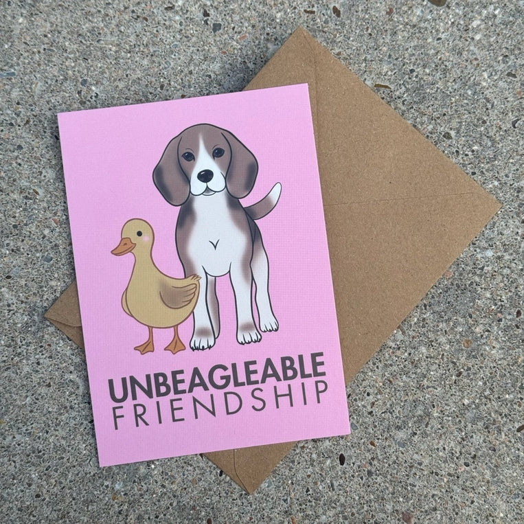 Carte Beagle « Unbeagleable Friendship »