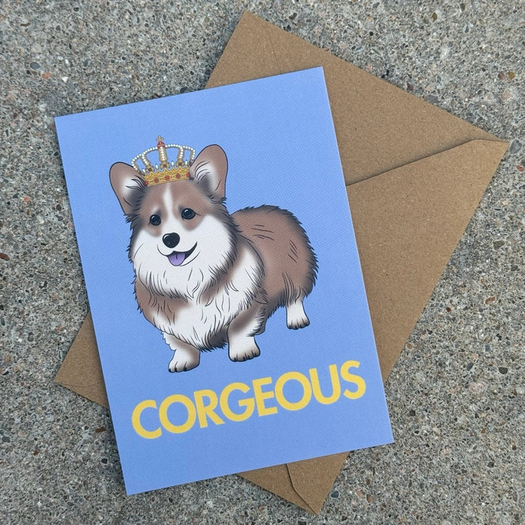 Carte Corgi « Corgeous »
