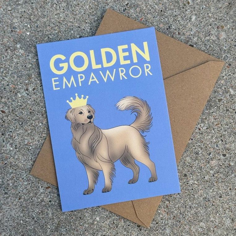 Carte Golden Retriever « Golden Empawror »