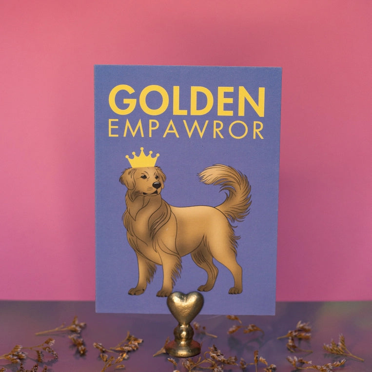 Carte Golden Retriever « Golden Empawror »