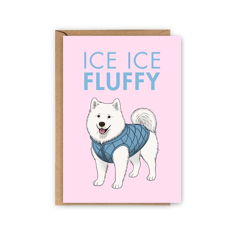 Carte Samoyède « Ice Ice Fluffy »