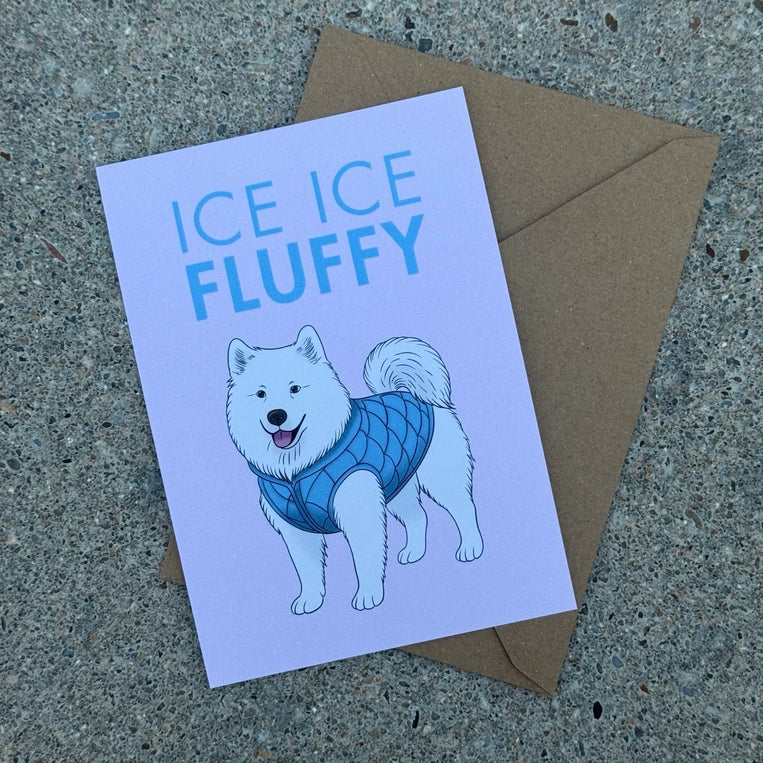 Carte Samoyède « Ice Ice Fluffy »