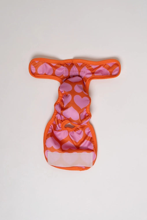 Culotte menstruelle à cœurs