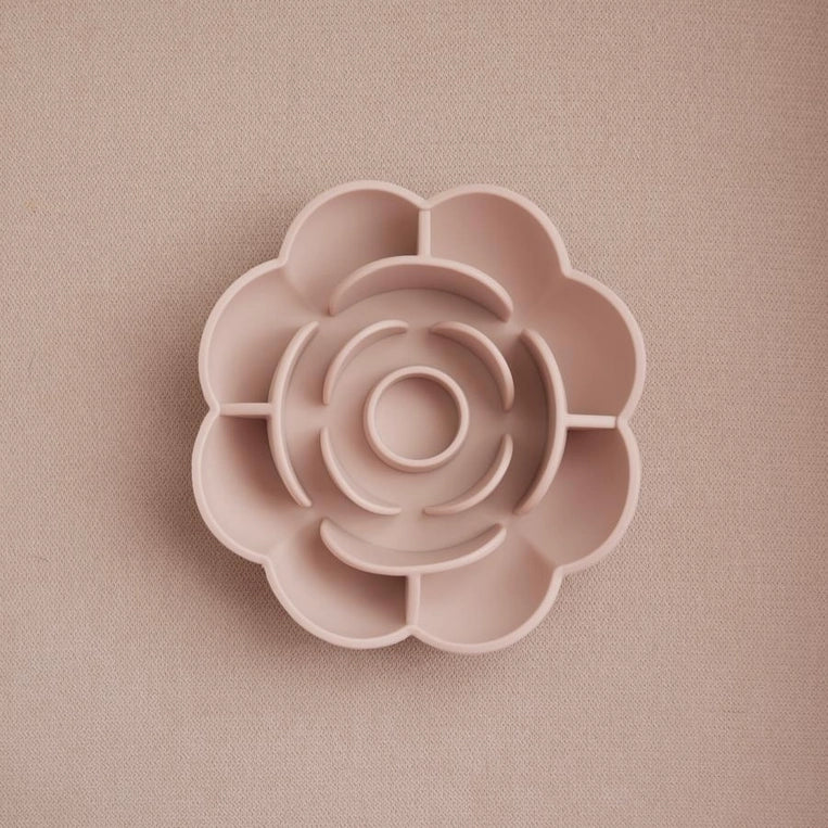 Gamelle anti-glouton fleur rose