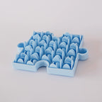 Tapis de léchage puzzle bleu