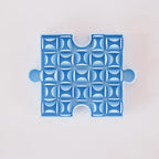 Tapis de léchage puzzle bleu
