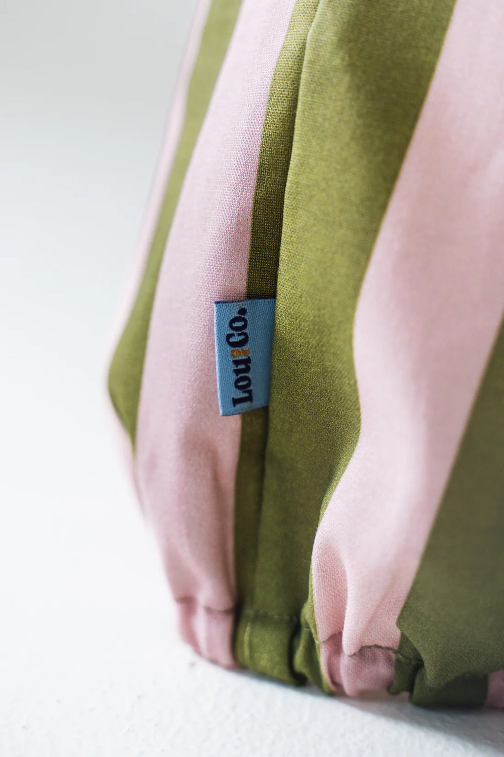 Snood rayé vert et rose