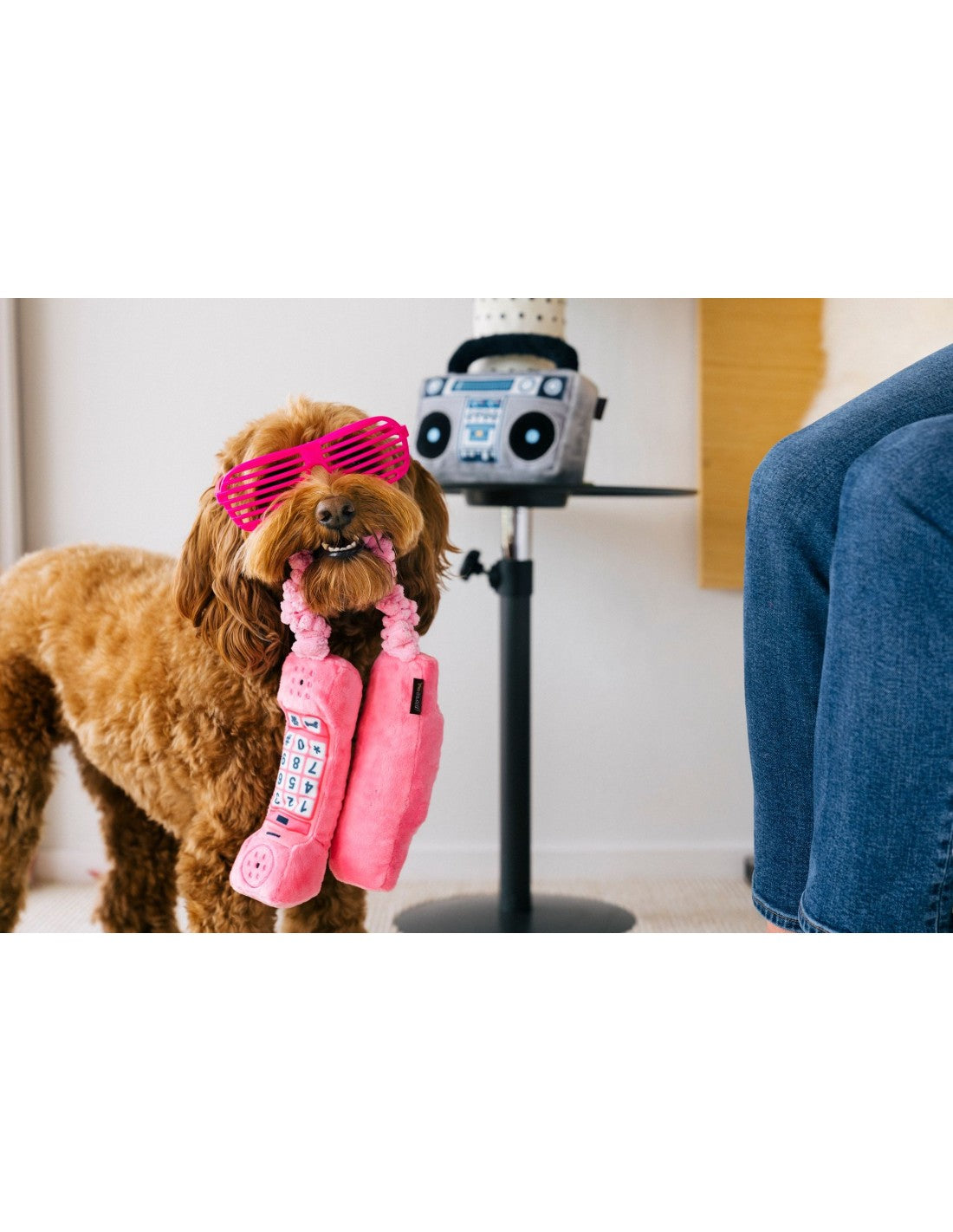 Peluche - Téléphone rose