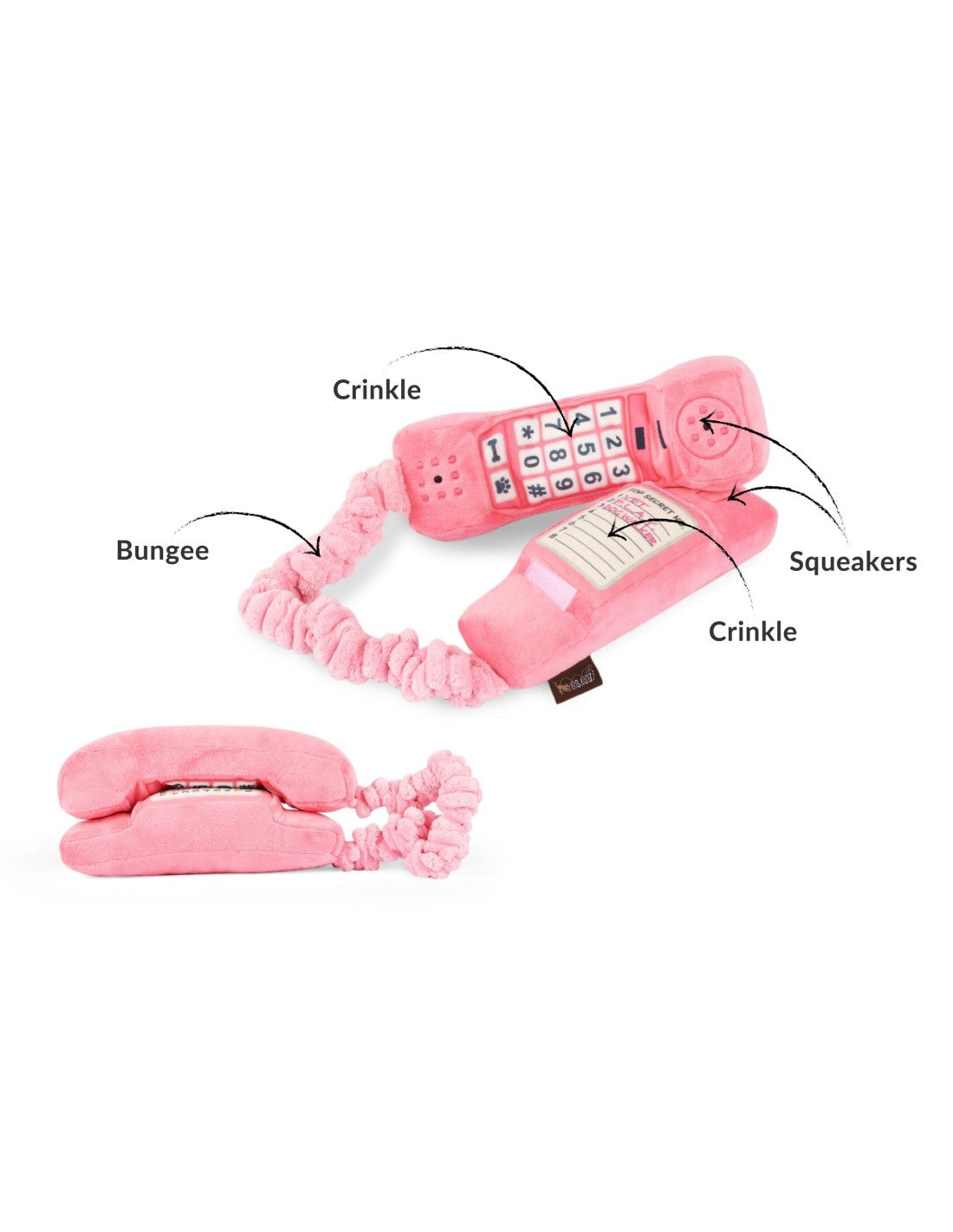 Peluche - Téléphone rose